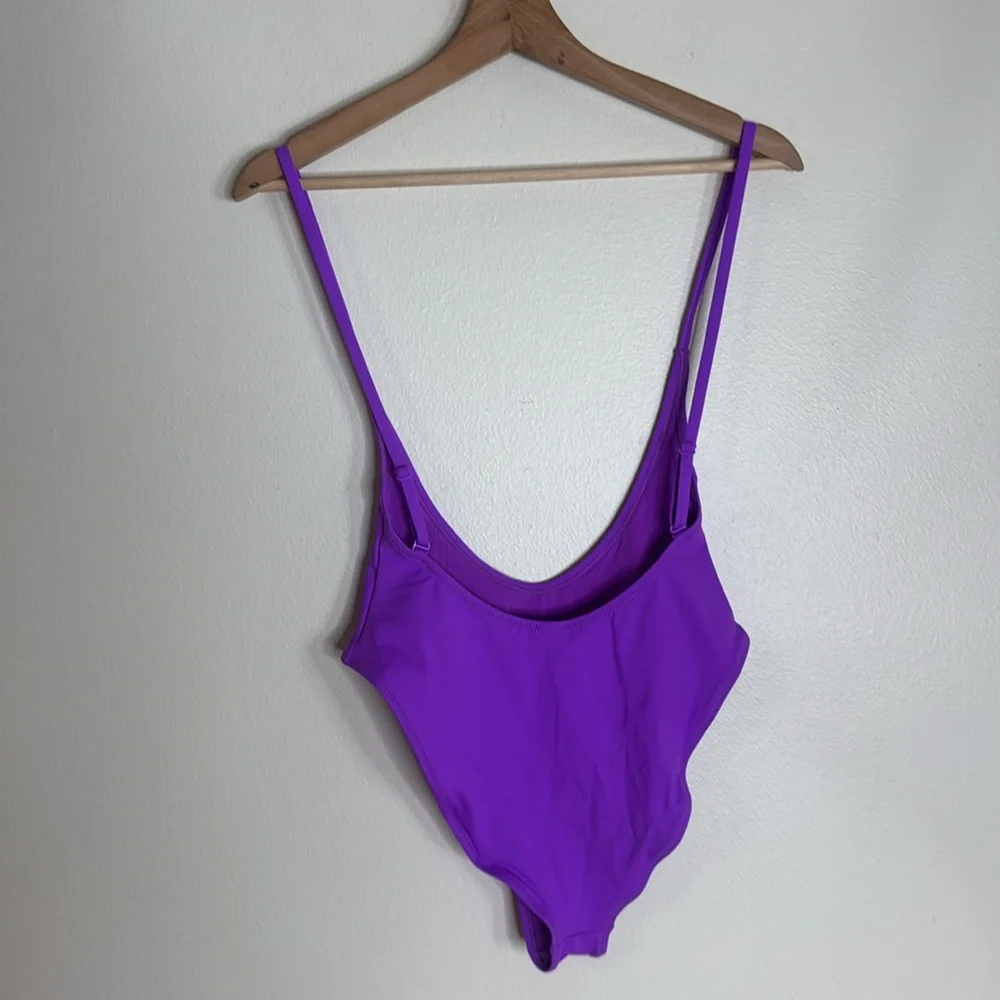 SKIMS recycled swim cut out open bust in Violet One-Piece Swimsuit size‎ small